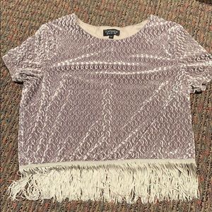 Silver Fringe Topshop Crop Top